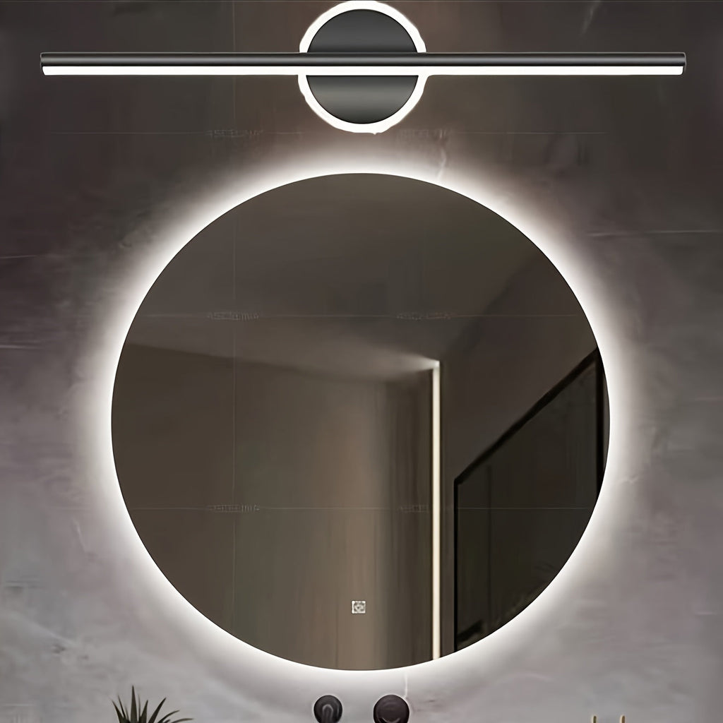 Luxe LED Spiegel-Wandlampe in Schwarz und Gold im minimalistischen Stil | Temsk