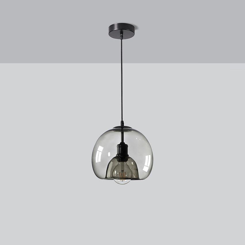 Smoked Glass Dome Pendant Light for Kitchens, Dining Areas, and Living Spaces | Temsk