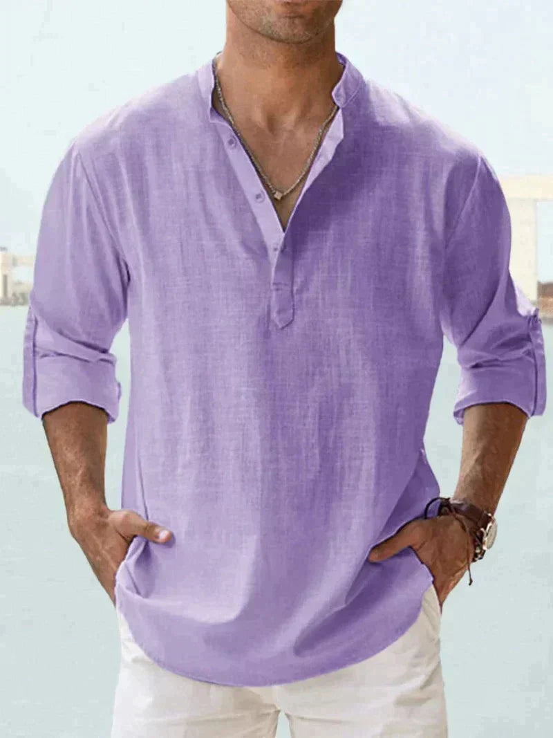 Calder Men Linen Shirt For Everyday Summer Casual Look | Temsk