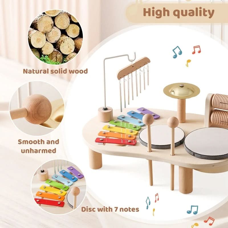 Harmonia Play Set Musical Wooden Toy for Creative Babies Aged 12 Months and Up | Temsk