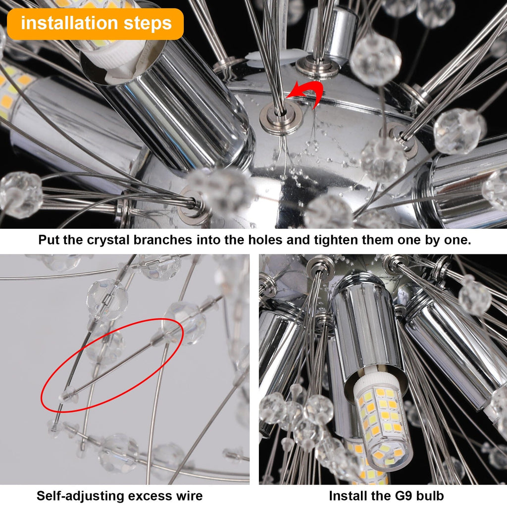 Elegant Dandelion Crystal Pendant Light For Modern Interiors | Temsk