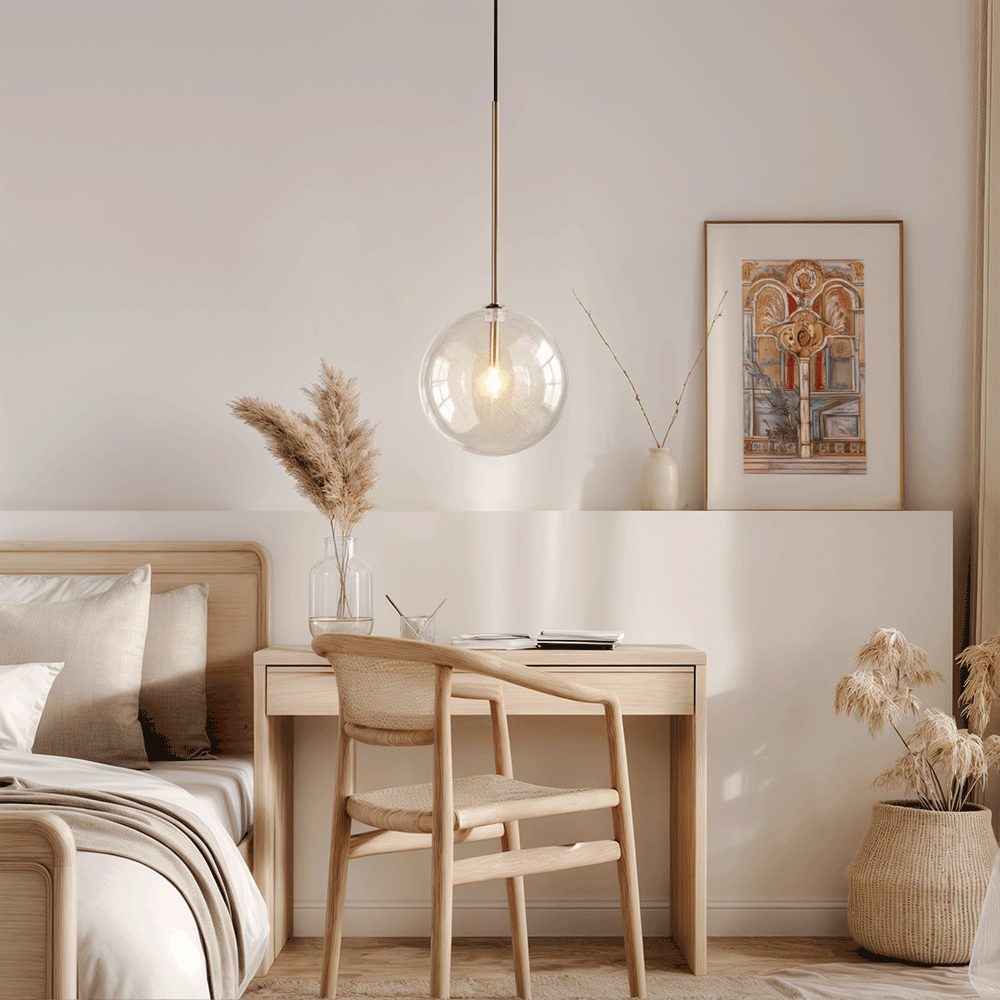 Lunel Glass Ball Pendant Light for Nordic Modern Homes | Temsk