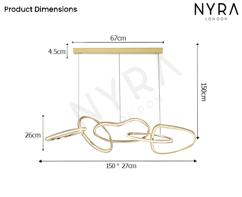 Vela Ring Pendant Light In Rose Gold Or Gold Finish | Temsk