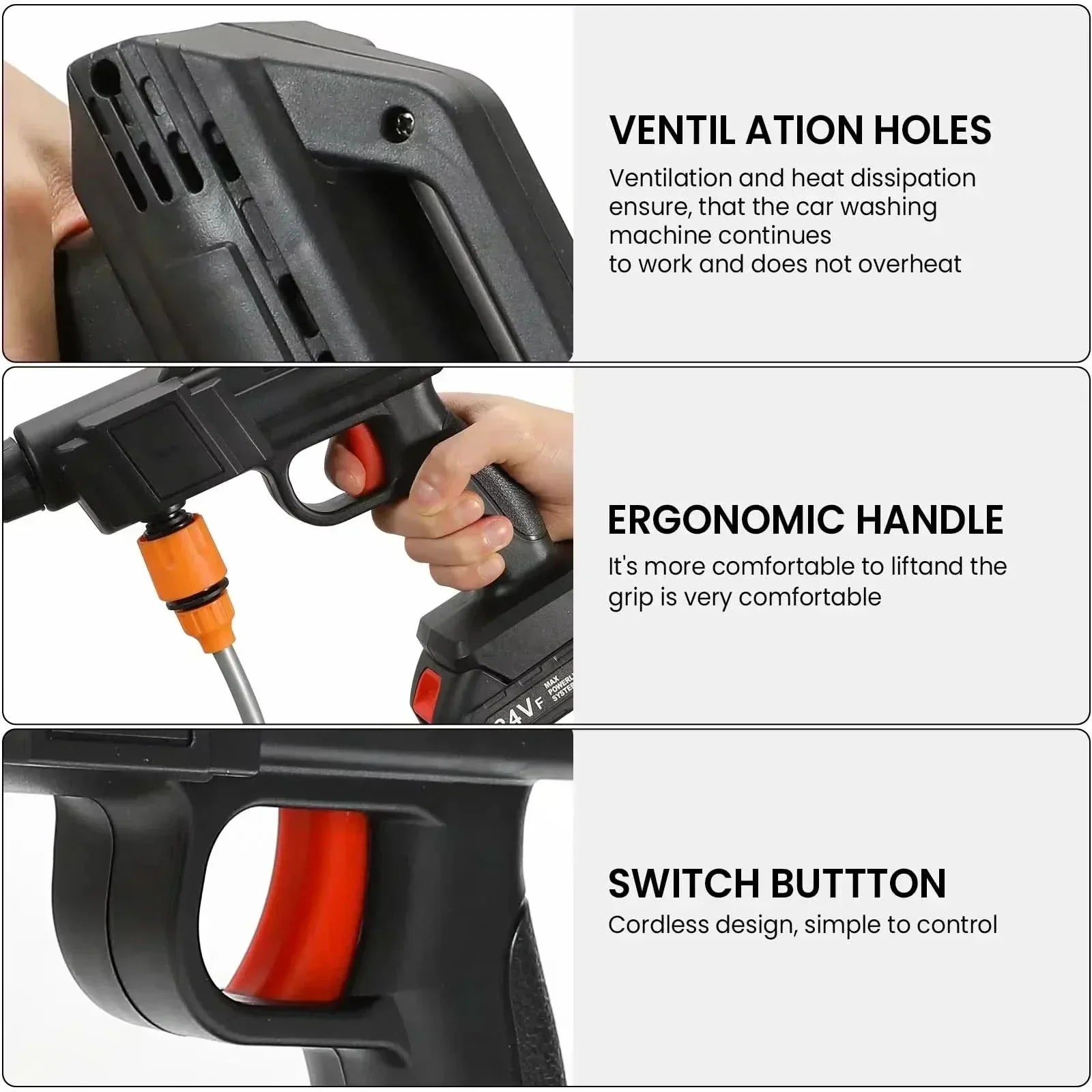 AeroWave Pro 1500 Cordless High-Pressure Washer For Home Use | Temsk
