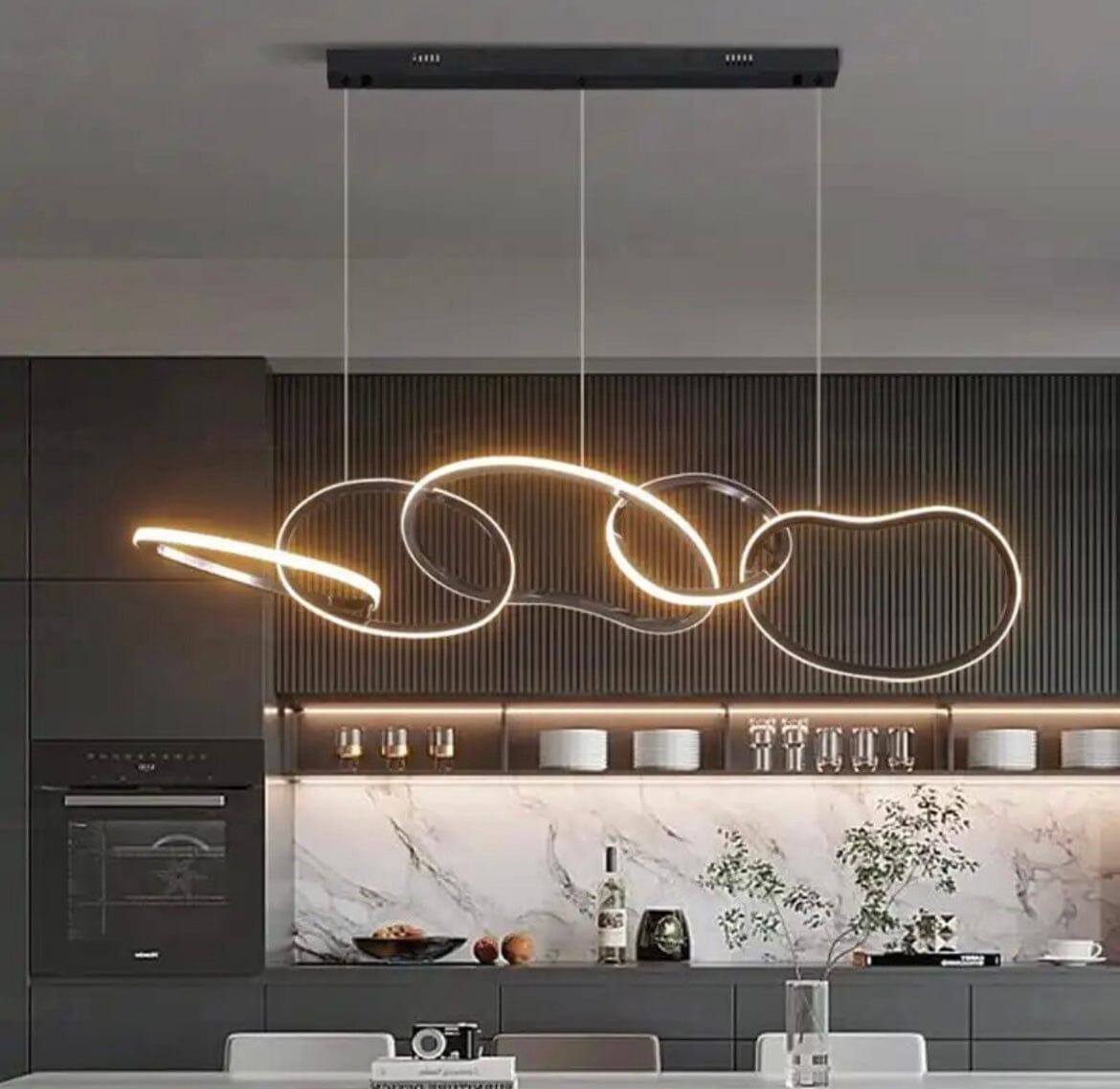 Vela Ring Pendant Light In Rose Gold Or Gold Finish | Temsk
