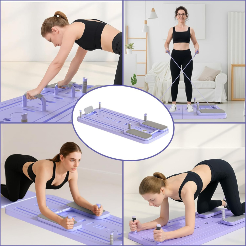Ab Roller With Resistance Bands For Flat Core Training At Home | Temsk