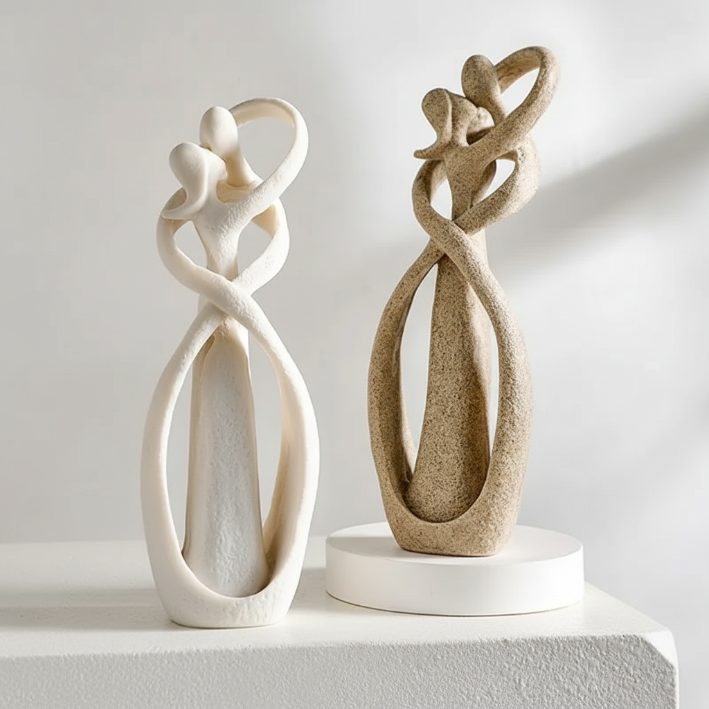 Abstract Resin Couple Sculpture For Modern Home Decor | Temsk