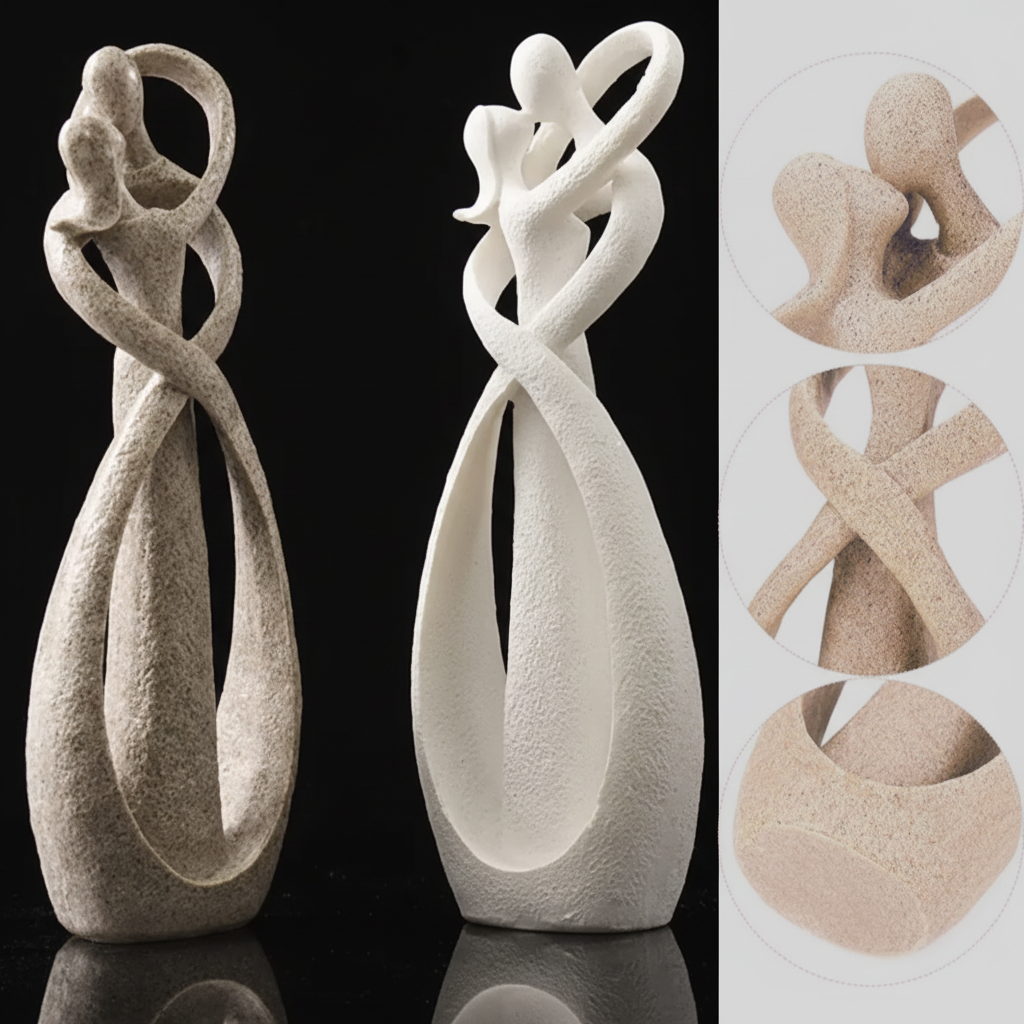 Abstract Resin Couple Sculpture For Modern Home Decor | Temsk