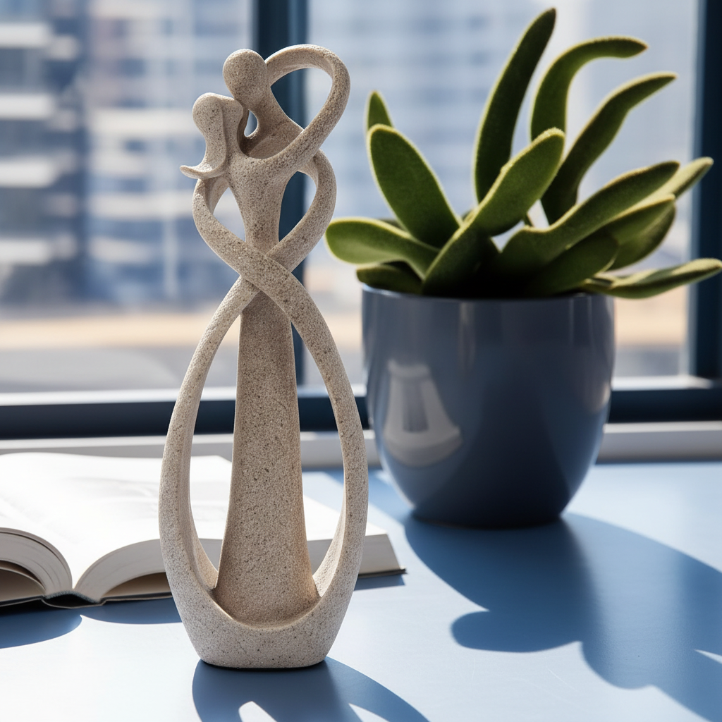Abstract Resin Couple Sculpture For Modern Home Decor | Temsk