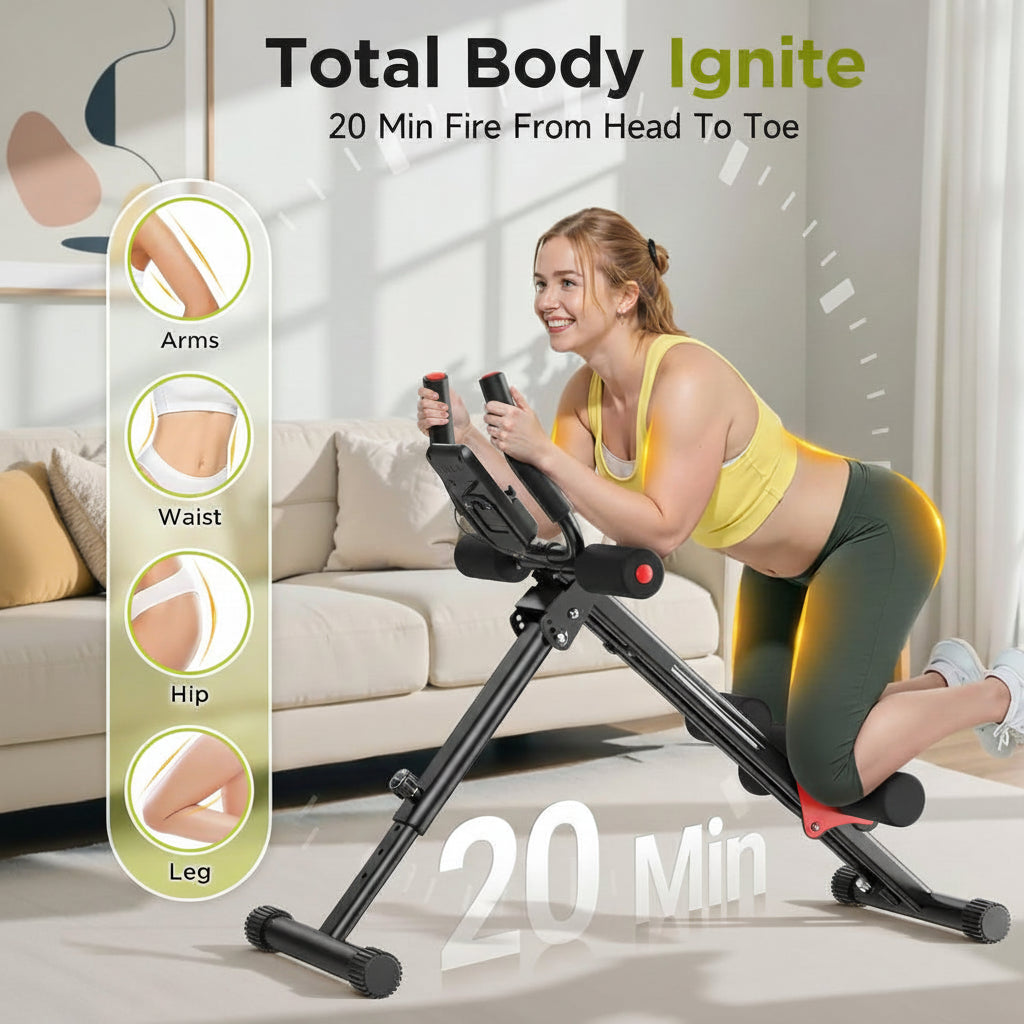 Verstellbarer Bauchtrainer mit Stahlrahmen für das Core-Training zu Hause | Temsk