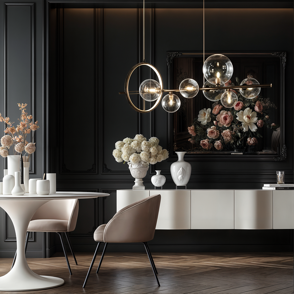 Aurelia Glass Chandelier By LumeCraft With Aluminum Frame And Hand Blown Glass | Temsk