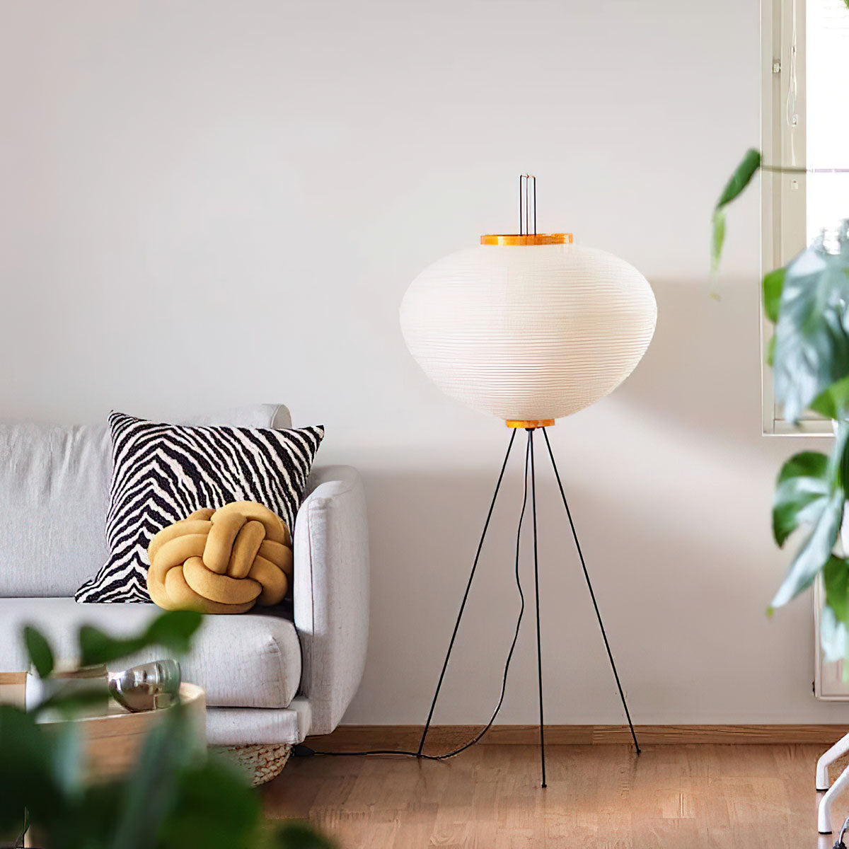 AstraLume Floor Lamp With Rice Paper Shade And Minimalist Warmth | Temsk