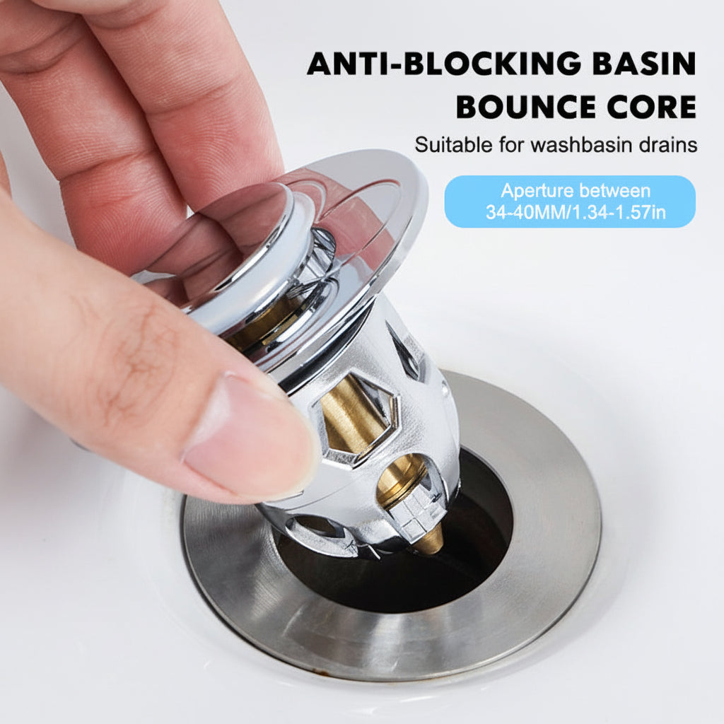 Stainless Steel Pop Up Drain Stopper With Anti Clog | Temsk