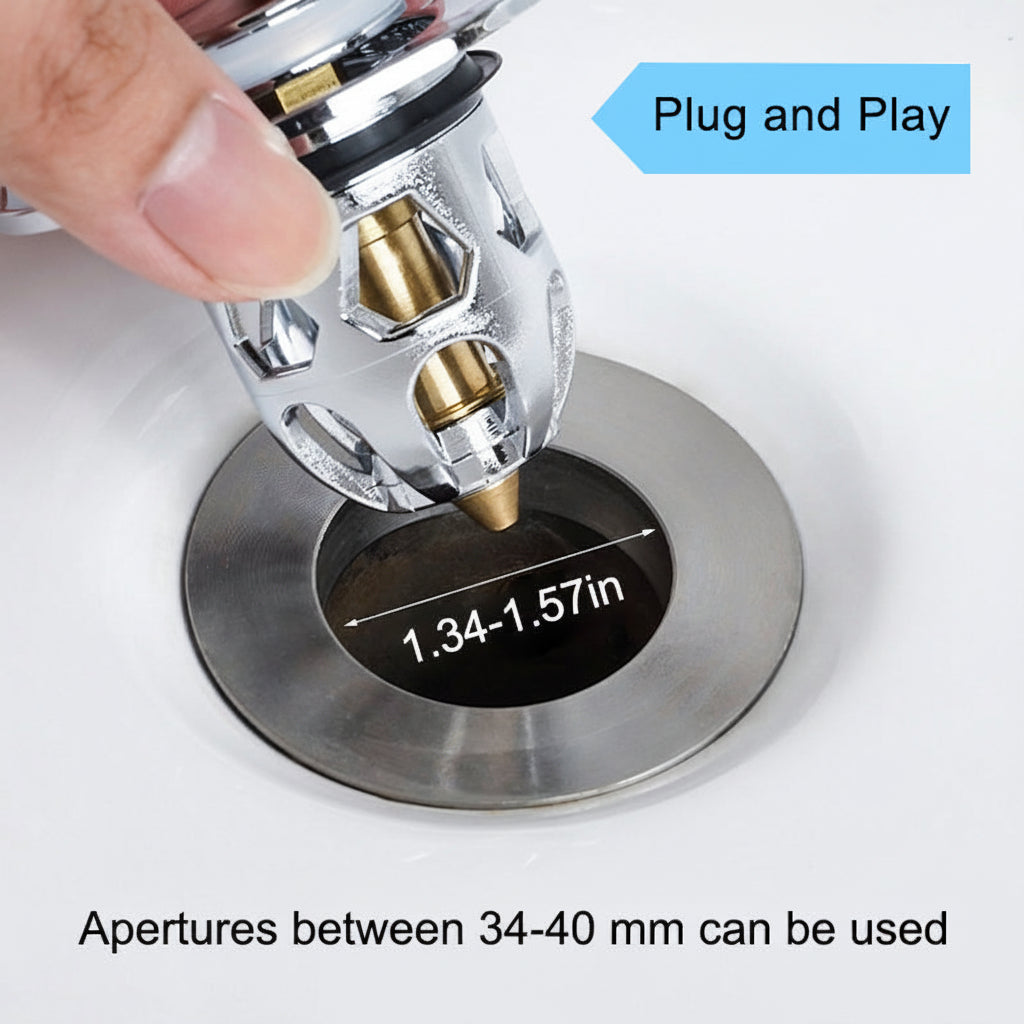 Stainless Steel Pop Up Drain Stopper With Anti Clog | Temsk