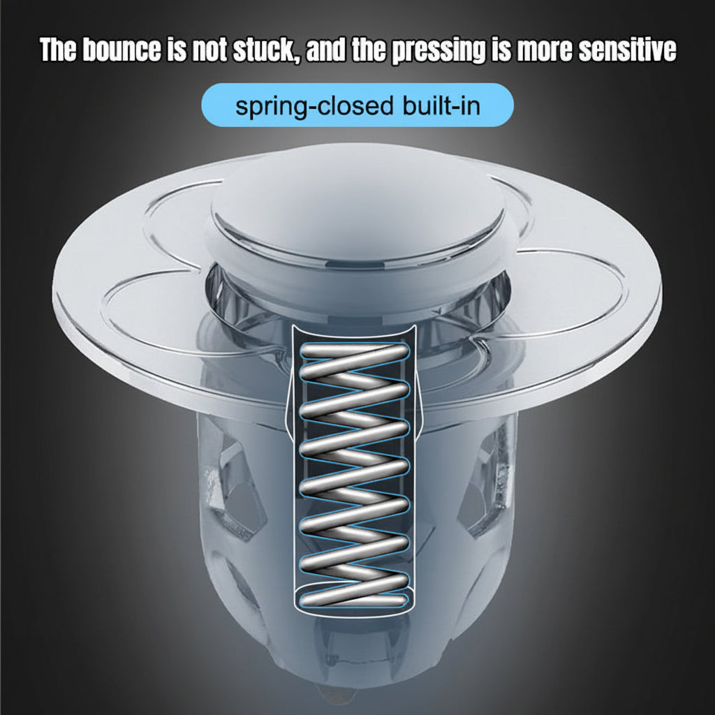 Stainless Steel Pop Up Drain Stopper With Anti Clog | Temsk