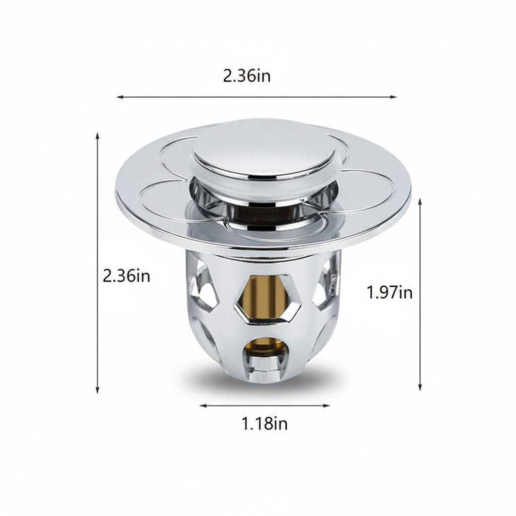 Stainless Steel Pop Up Drain Stopper With Anti Clog | Temsk
