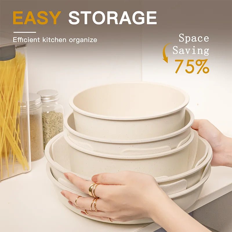 LuminaCeram 21-Piece Nonstick Ceramic Cookware Set For Effortless Cooking | Temsk