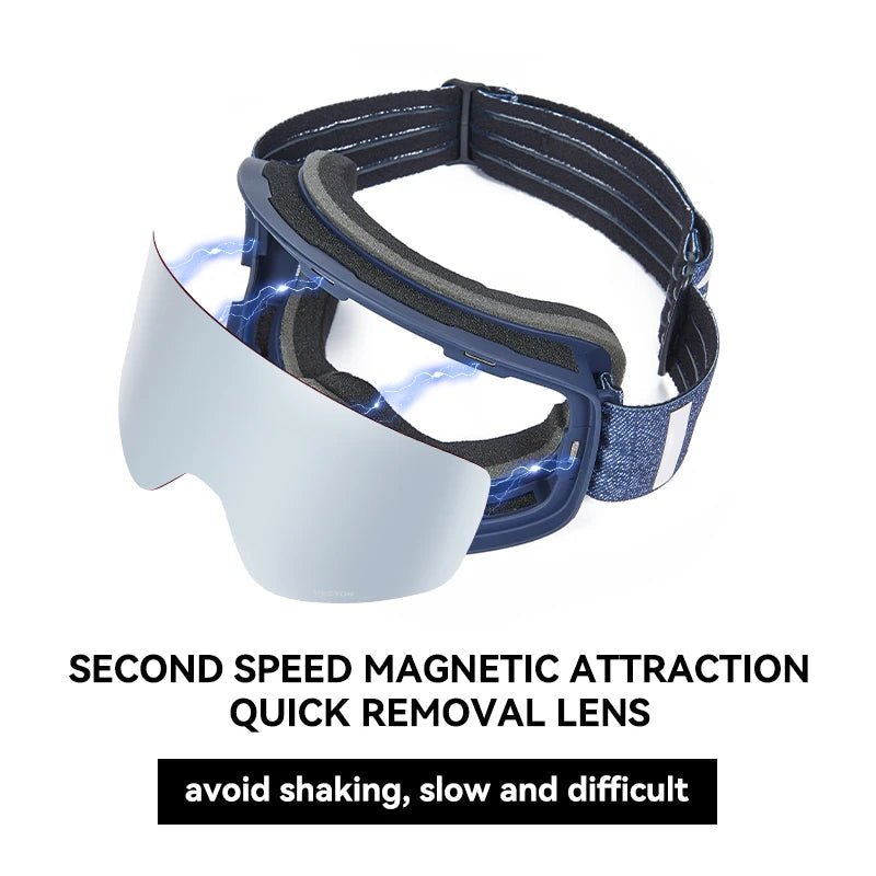 AeroNova Shift Magnetic Double Layer Anti Fog Ski Goggles With UV400 Protection | Temsk