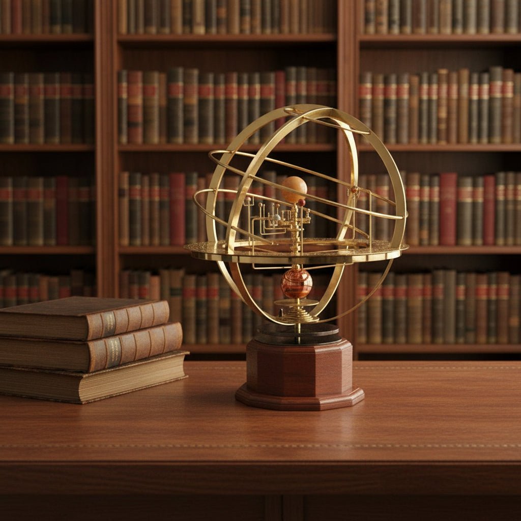 NovaForge Brass Solar System Display With Five Precisely Crafted Planets | Temsk
