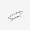 Geometric Silver Stacking Ring With Cubic Zirconia Accent | Temsk