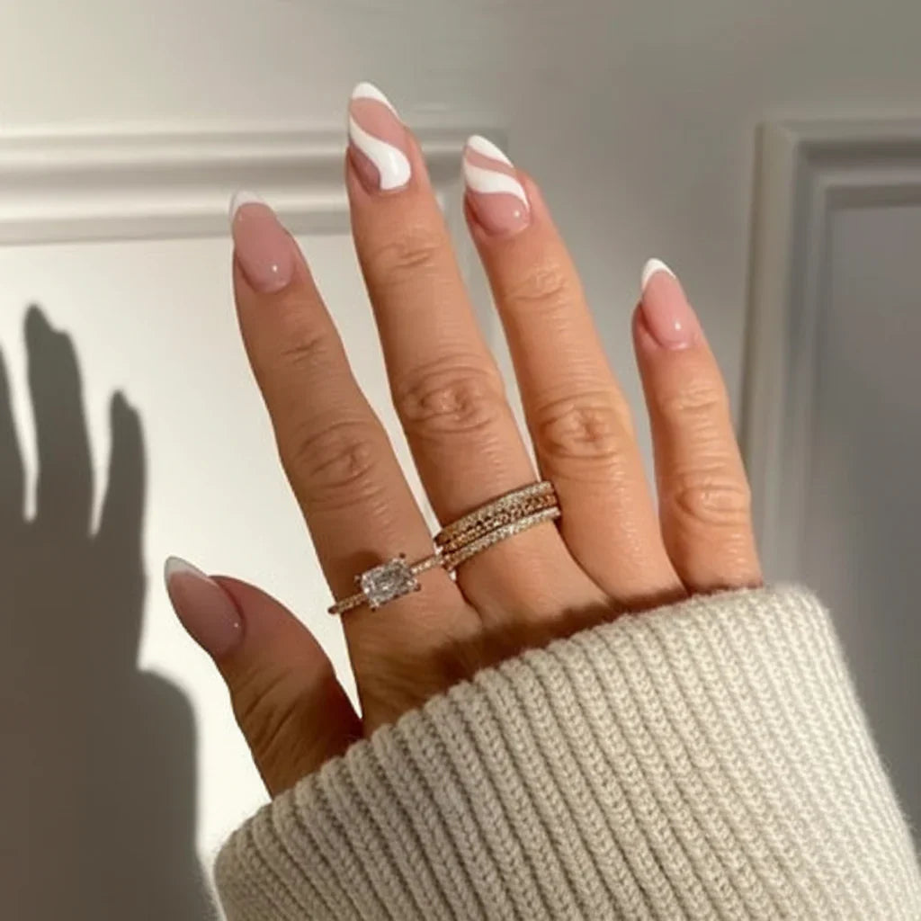 Geometric Silver Stacking Ring With Cubic Zirconia Accent | Temsk