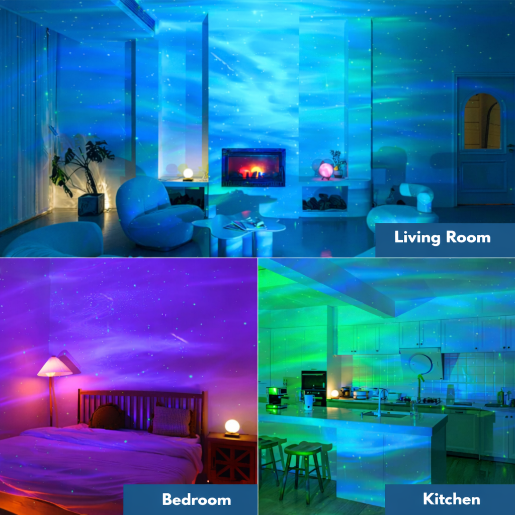 Aurora Galaxy Night Light Projector With Remote Control | Temsk