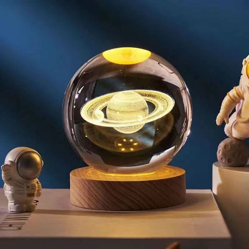 LuminaCrystal Aura 3D LED Night Light With Sparkling Crystal Shine | Temsk