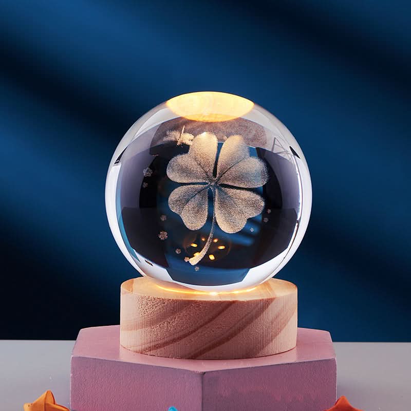 LuminaCrystal Aura 3D LED Night Light With Sparkling Crystal Shine | Temsk