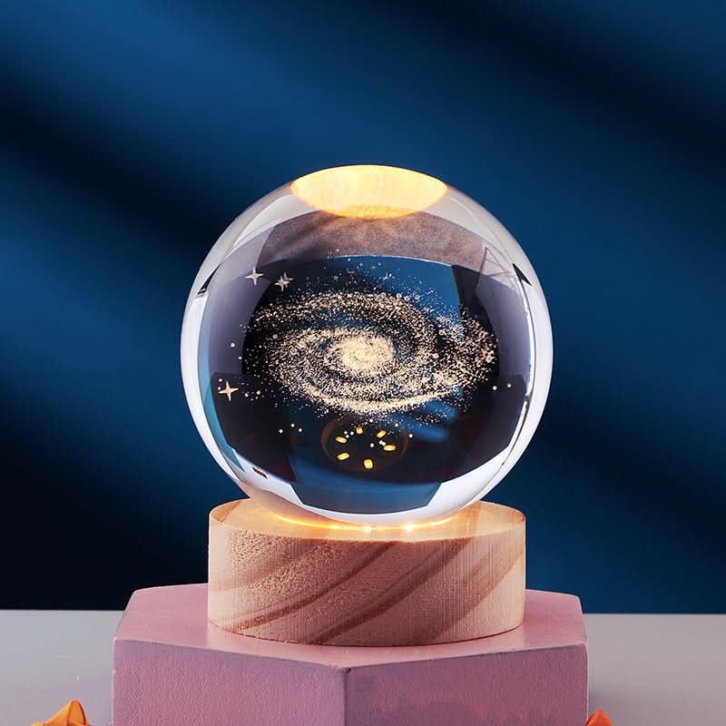 LuminaCrystal Aura 3D LED Night Light With Sparkling Crystal Shine | Temsk