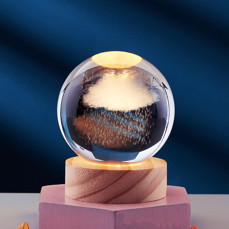 LuminaCrystal Aura 3D LED Night Light With Sparkling Crystal Shine | Temsk
