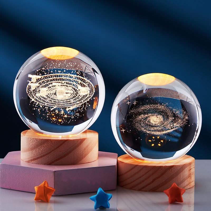 LuminaCrystal Aura 3D LED Night Light With Sparkling Crystal Shine | Temsk