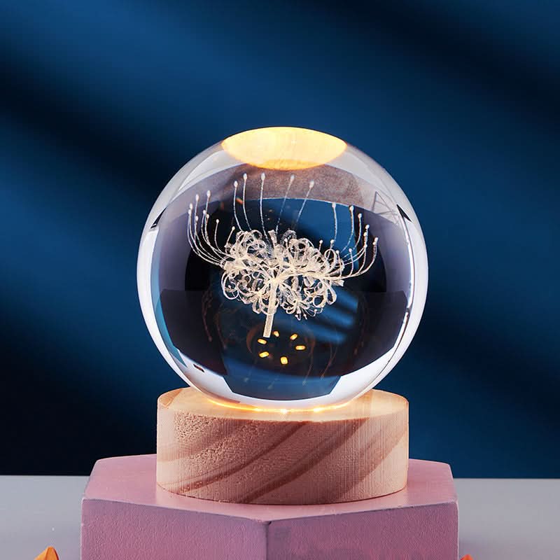 LuminaCrystal Aura 3D LED Night Light With Sparkling Crystal Shine | Temsk