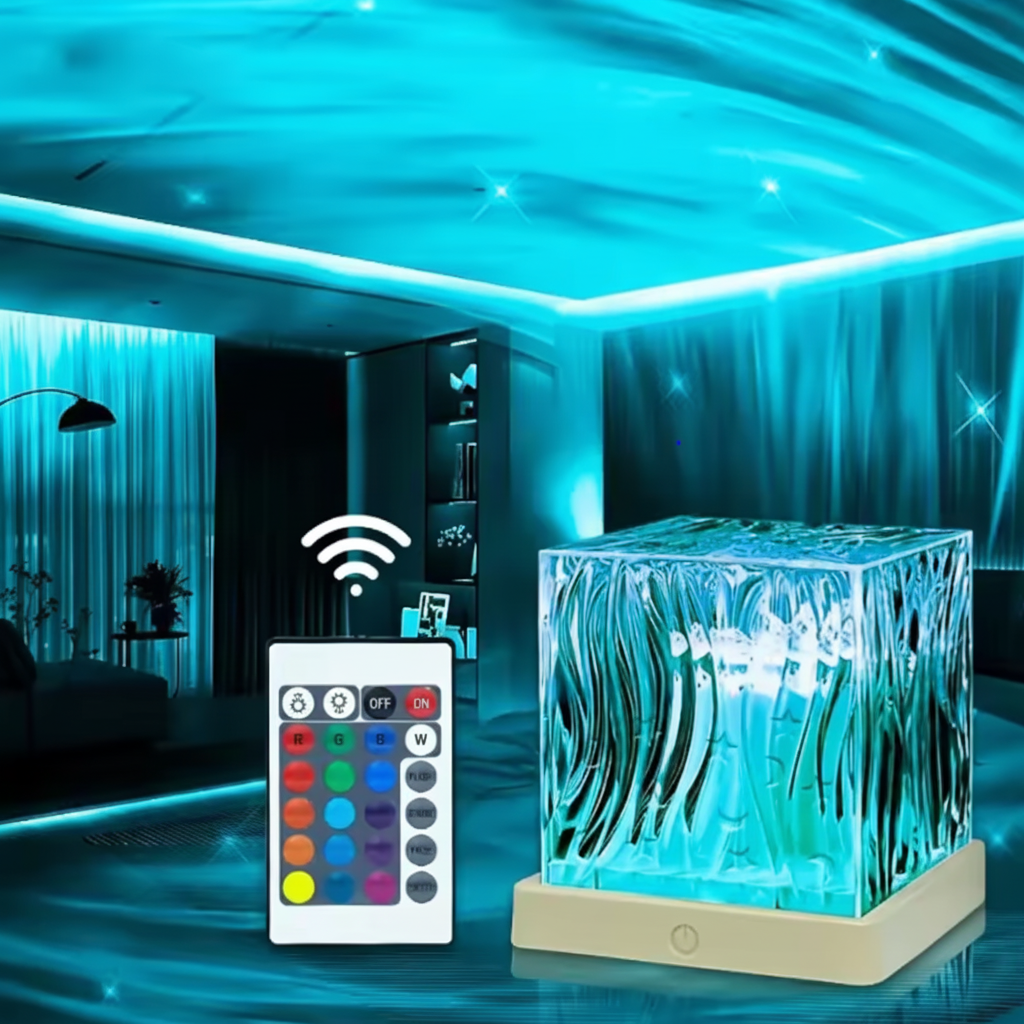 RGB Crystal Night Light Projector Lamp For Bedroom Decor | Temsk