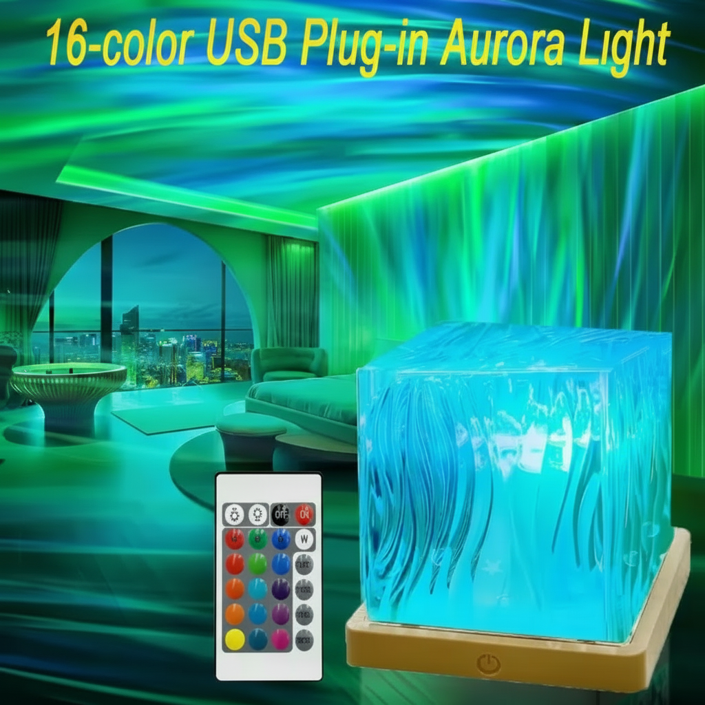 RGB Crystal Night Light Projector Lamp For Bedroom Decor | Temsk