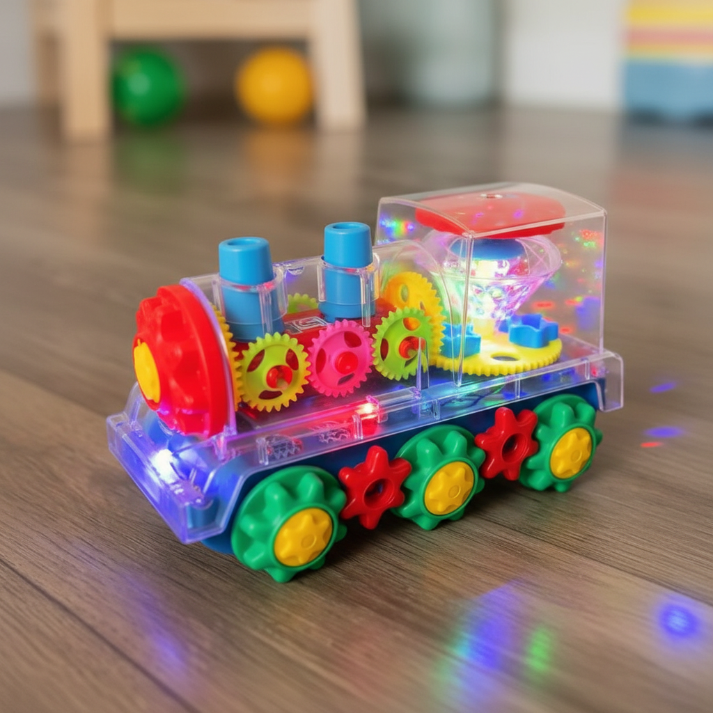 Colorful Light Up Musical Train Toy For Kids With Dancing Action | Temsk