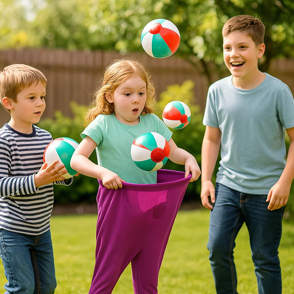 Outdoor Kids Ball Catching Game With Oversized Pants Set For Family Fun | Temsk