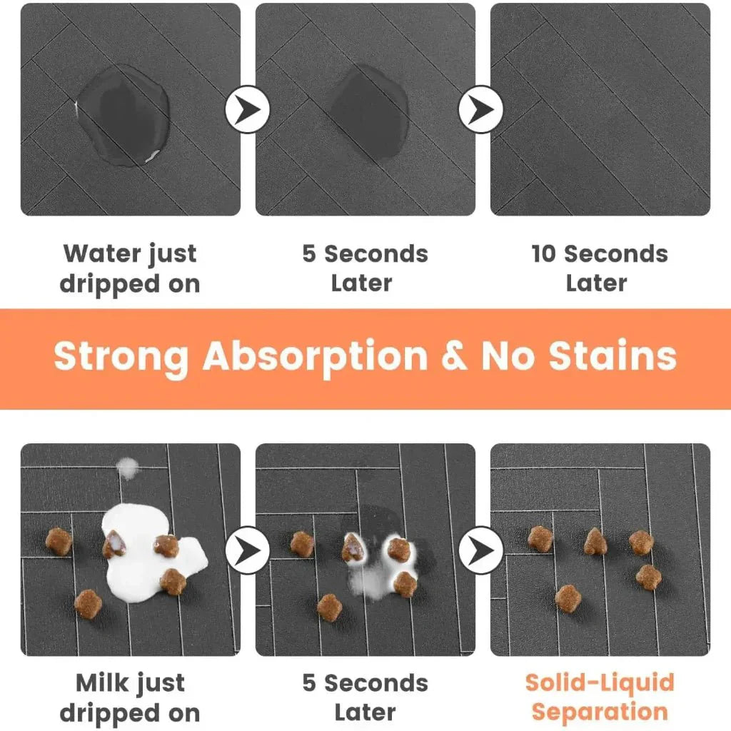 PawGuard Absorbent Feeding Pad With Waterproof Non Slip Bottom | Temsk