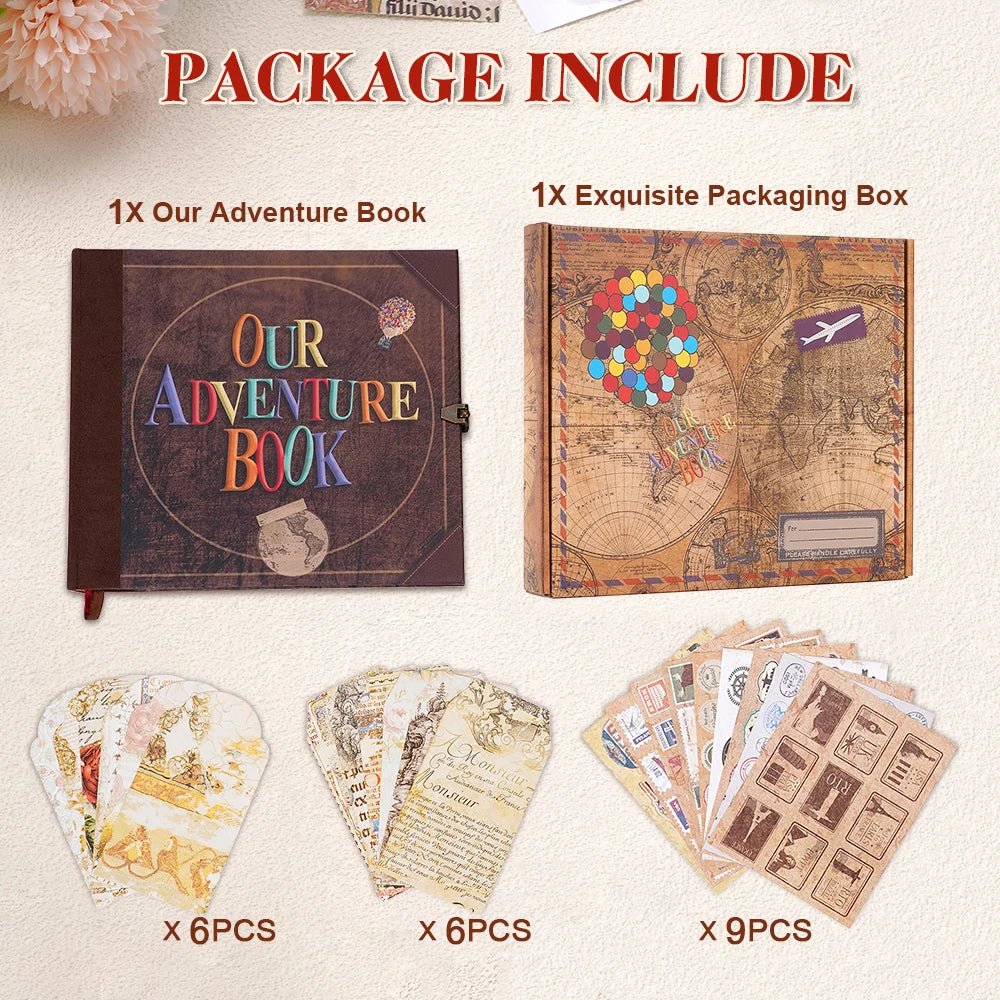 Nova Keepsake 146-Page DIY Scrapbook Photo Album for Memories and Adventures | Temsk