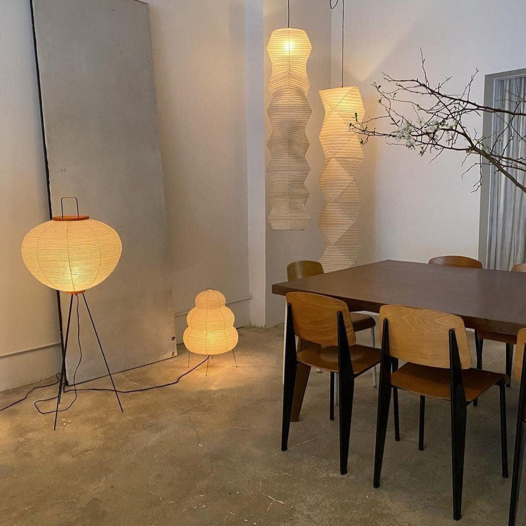 AstraLume Floor Lamp With Rice Paper Shade And Minimalist Warmth | Temsk