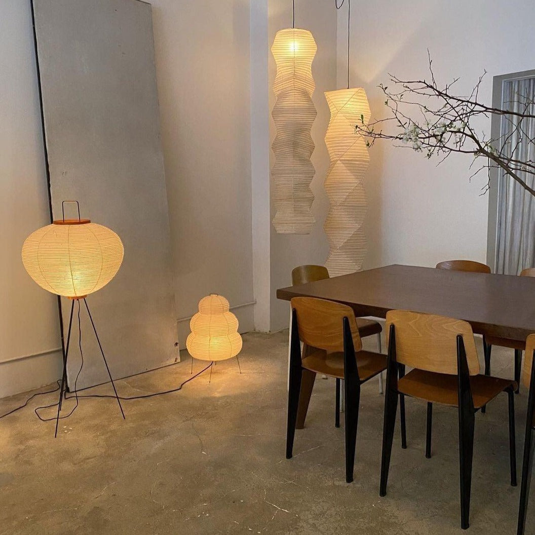 AstraLume Floor Lamp With Rice Paper Shade And Minimalist Warmth | Temsk