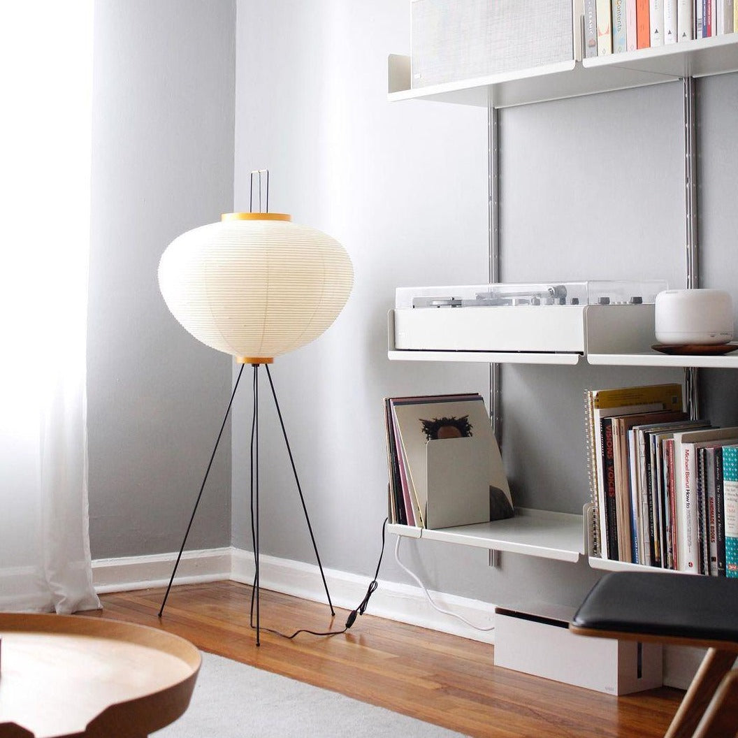 AstraLume Floor Lamp With Rice Paper Shade And Minimalist Warmth | Temsk