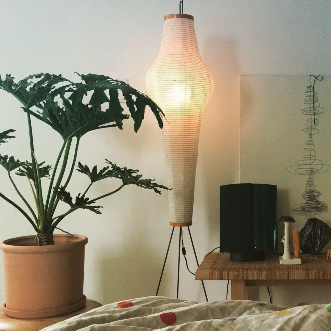 AstraLume Floor Lamp With Rice Paper Shade And Minimalist Warmth | Temsk