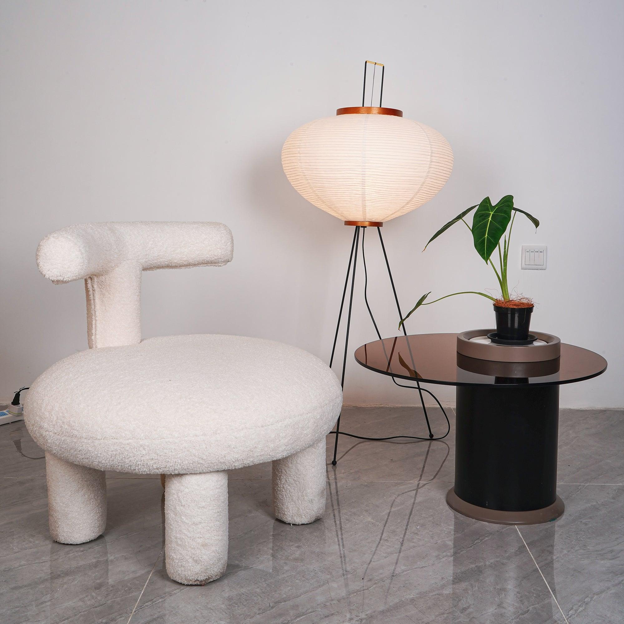 AstraLume Floor Lamp With Rice Paper Shade And Minimalist Warmth | Temsk