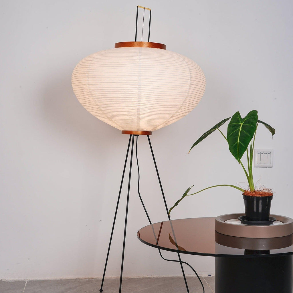 AstraLume Floor Lamp With Rice Paper Shade And Minimalist Warmth | Temsk