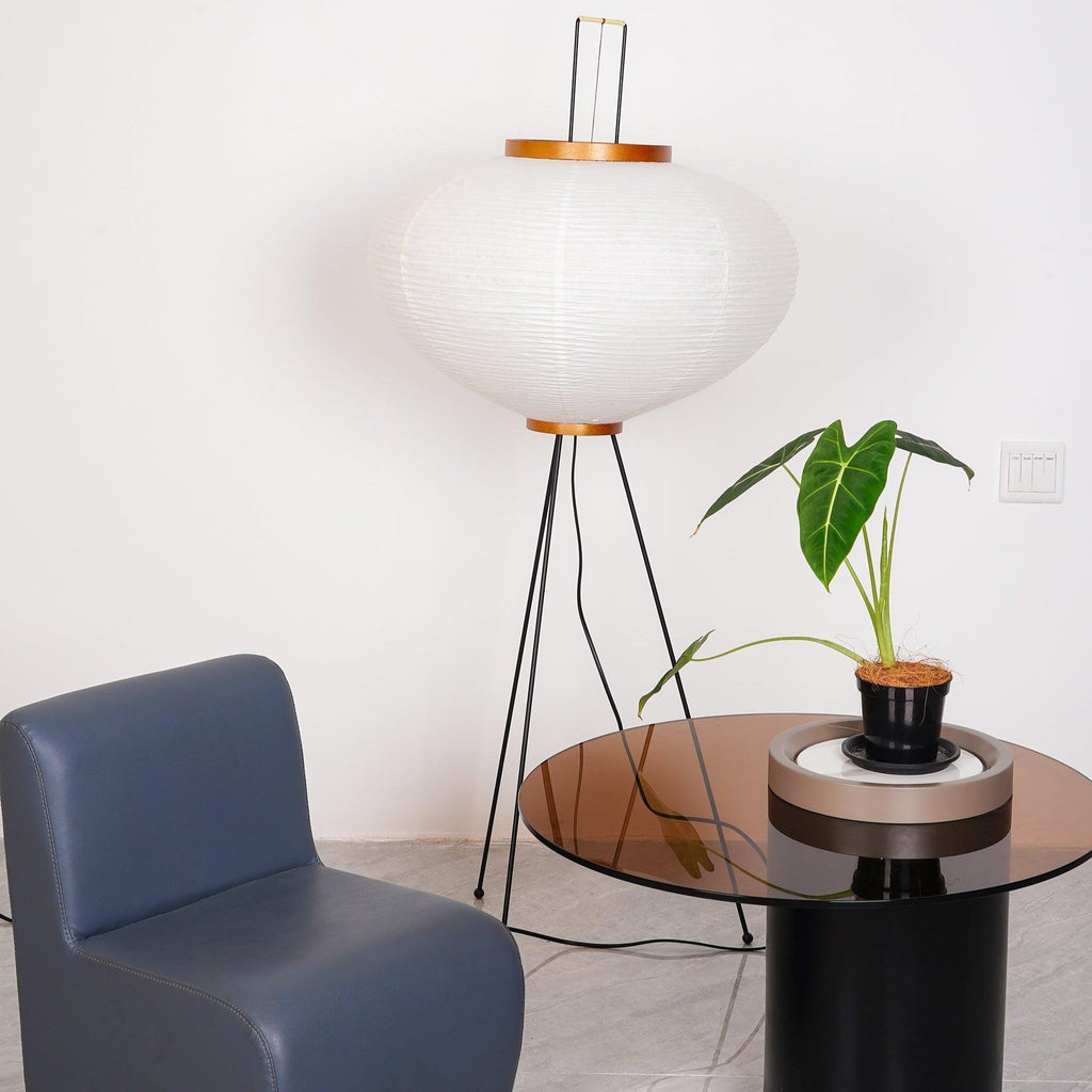 AstraLume Floor Lamp With Rice Paper Shade And Minimalist Warmth | Temsk