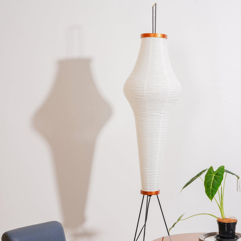 AstraLume Floor Lamp With Rice Paper Shade And Minimalist Warmth | Temsk