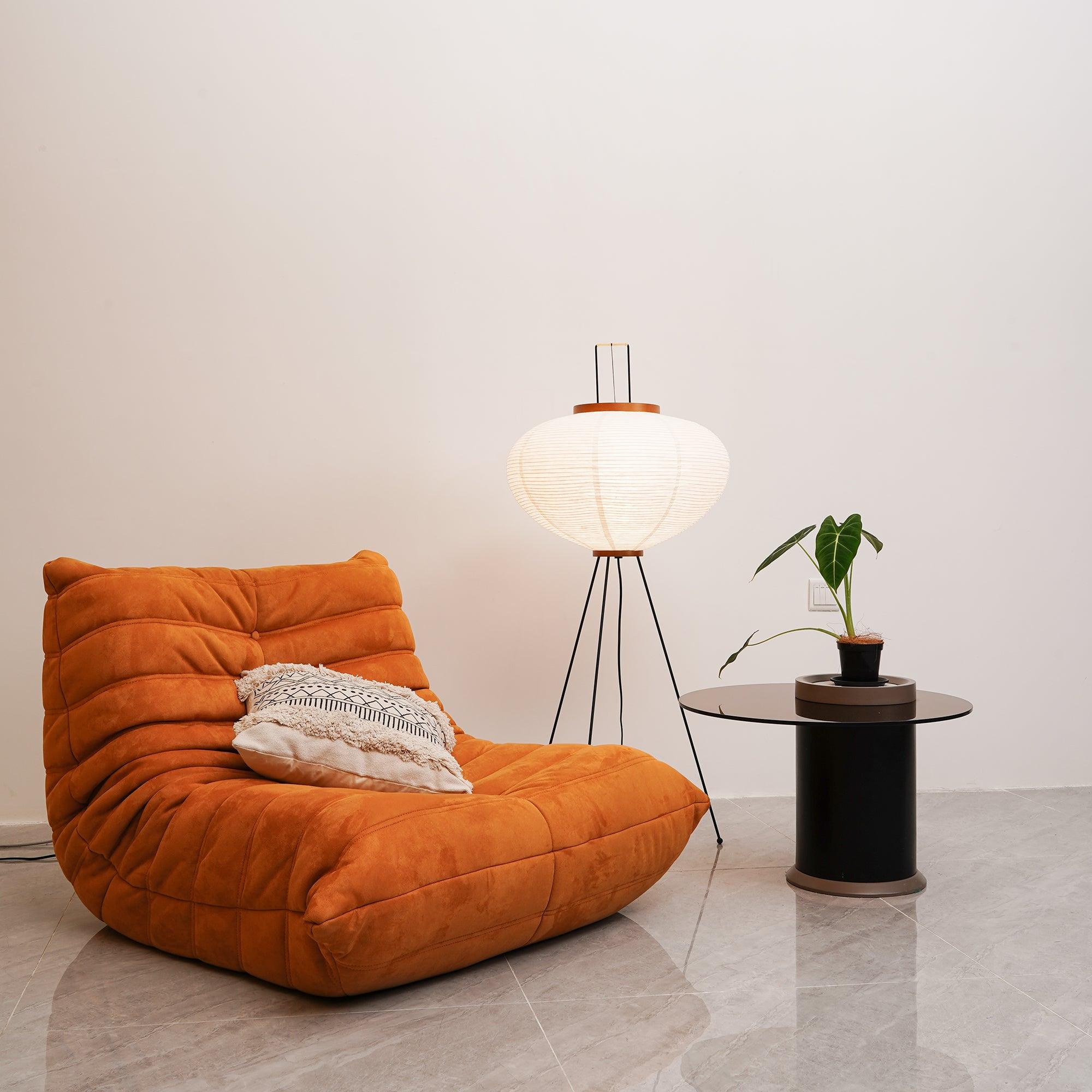 AstraLume Floor Lamp With Rice Paper Shade And Minimalist Warmth | Temsk