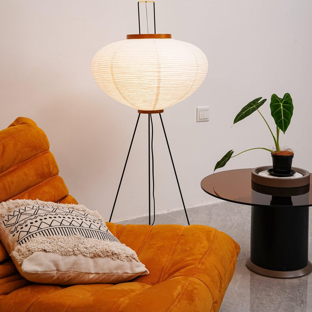 AstraLume Floor Lamp With Rice Paper Shade And Minimalist Warmth | Temsk