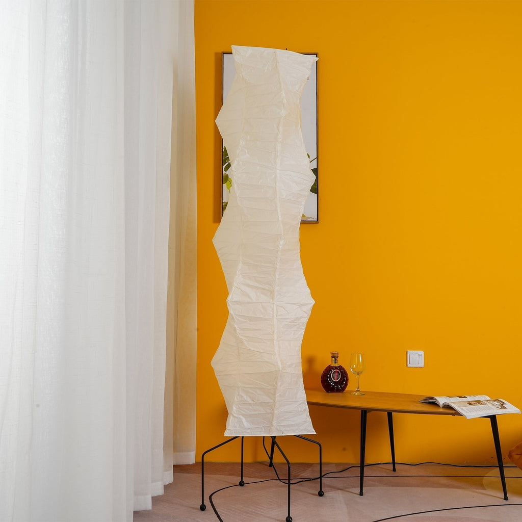 AstraLume Floor Lamp With Rice Paper Shade And Minimalist Warmth | Temsk