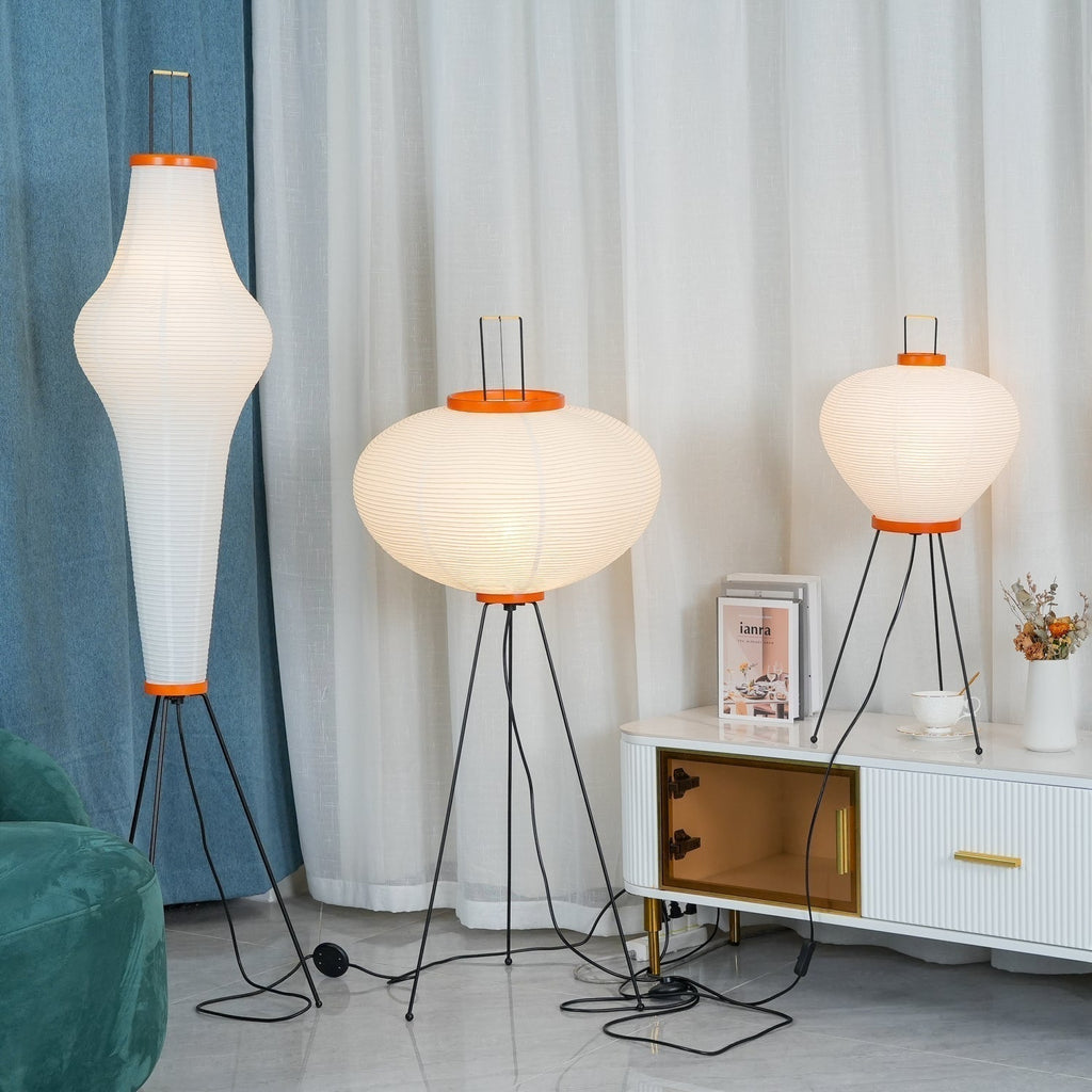 AstraLume Floor Lamp With Rice Paper Shade And Minimalist Warmth | Temsk